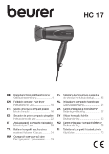 Handleiding Beurer HC 17 Haardroger