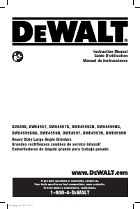 Manual de uso DeWalt DWE4599N Amoladora angular