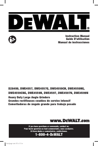 Manual DeWalt DWE4559N Angle Grinder