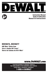 Manual de uso DeWalt DCCS677B Sierra de cadena