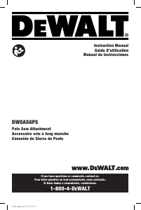 Mode d’emploi DeWalt DWOAS6PS Tronçonneuse