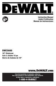 Mode d’emploi DeWalt DWCS600 Tronçonneuse