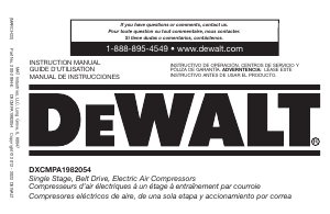 Mode d’emploi DeWalt DXCMPA1982054 Compresseur