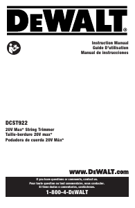 Mode d’emploi DeWalt DCST922B Coupe-herbe