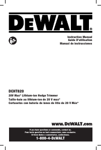 Manual de uso DeWalt DCHT820P1 Tijeras cortasetos