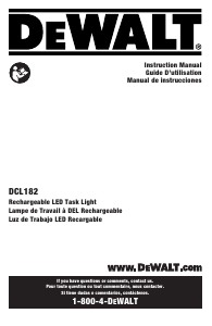 Manual DeWalt DCL182 Lamp