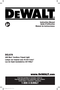 Manual de uso DeWalt DCL079R1 Lámpara