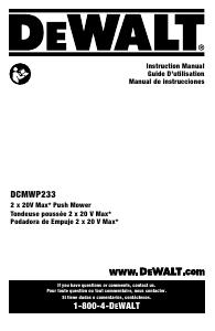 Manual de uso DeWalt DCMWP233U2 Cortacésped