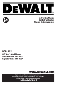 Mode d’emploi DeWalt DCBL722B Souffleur