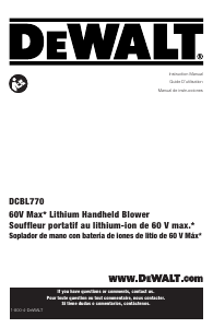 Mode d’emploi DeWalt DCBL770B Souffleur