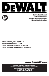 Manual DeWalt DCLE34021B Line Laser