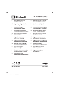 Manual de uso Einhell TP-AG 18/125 CE Q Li-Solo Amoladora angular