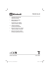 Manual de uso Einhell TE-CD 18 Li E-Solo Atornillador taladrador