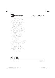 Manual de uso Einhell TC-CL 18 Li H-Solo Linterna