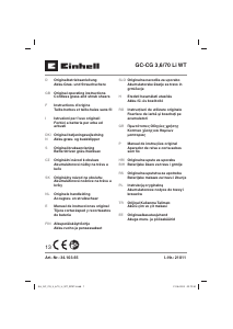 Manual de uso Einhell GC-CG 3.6/70 Li WT Cortabordes