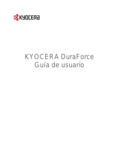 Manual de uso Kyocera DuraForce Teléfono móvil