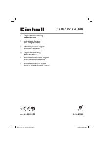Manuale Einhell TE-MS 18/210 Li-Solo Troncatrice