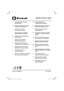 Mode d’emploi Einhell GE-GS 18/150 Li-Solo Scie sabre