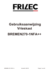Handleiding Frilec BREMEN270-1NFEA++ Vriezer