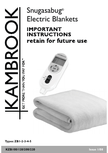 Manual Kambrook KZB120 Snugsabug Electric Blanket