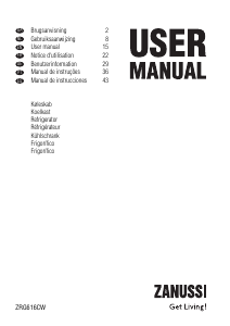 Manual Zanussi ZRG616CW Frigorífico