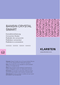 Manual de uso Klarstein 10041211 Bansin Crystal Smart Calefactor