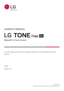 Manual LG TONE-TF7Q Headphone