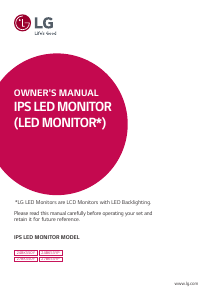 Manual LG 27BK55YP-B LED Monitor