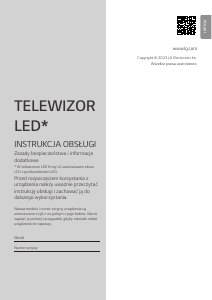 Instrukcja LG 50QNED823RE Telewizor LED