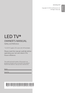 Manual LG 65UP751C0ZF LED Television