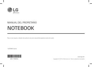 Manual de uso LG 14Z90RS-G Portátil