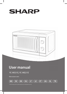 Rokasgrāmata Sharp YC-MG31E Mikroviļņu krāsns