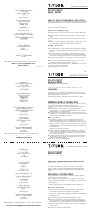 Mode d’emploi Taylor 5289481 Pèse-personne