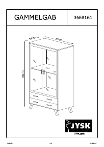 Manual JYSK Gammelgab Display Cabinet