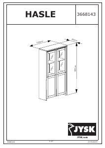 Manual JYSK Hasle Display Cabinet