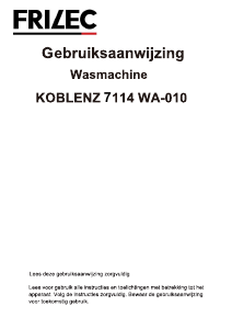 Mode d’emploi Frilec KOBLENZ7114WA-010 Lave-linge