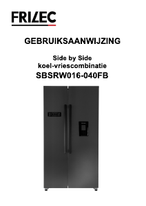 Manual Frilec SBSRW016-040FB Fridge-Freezer