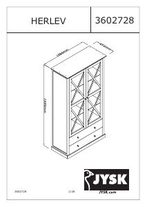 Käyttöohje JYSK Herlev (100x185x45) Näytehylly