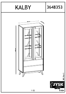 Manual de uso JYSK Kalby Vitrina