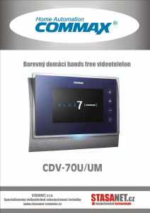 Manuál Commax CDV-70U Interkomový systém