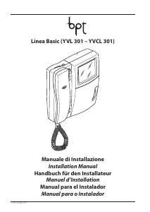 Manual de uso BPT YVL 301 Intercomunicador