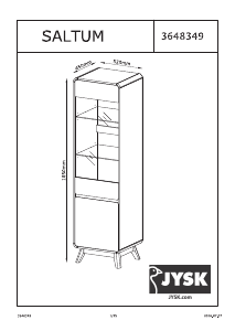 Bruksanvisning JYSK Saltum (52x185x45) Vitrineskap