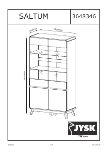 Manual JYSK Saltum (100x185x45) Vitrină