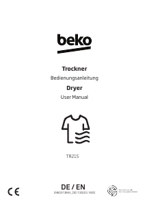 Handleiding BEKO TR215 Wasdroger