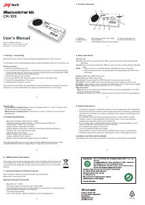 Manual Jay-Tech CK-10B Car Kit