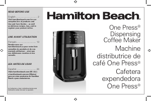 Manual Hamilton Beach 47600 Coffee Machine