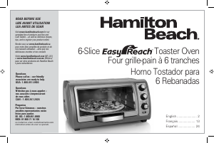 Manual de uso Hamilton Beach 31123 Horno
