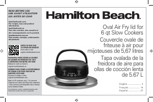 Manual de uso Hamilton Beach 33602 Slow cooker