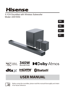 Manual Hisense AX5100G Sistemas de cinema em casa