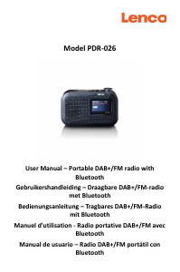 Bedienungsanleitung Lenco PDR-026BK Radio
